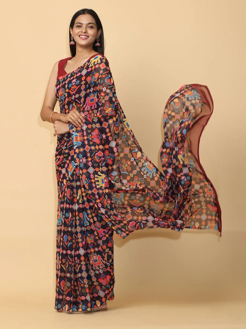 Ombre Soft Georgette Digital Print Party Wear Saree