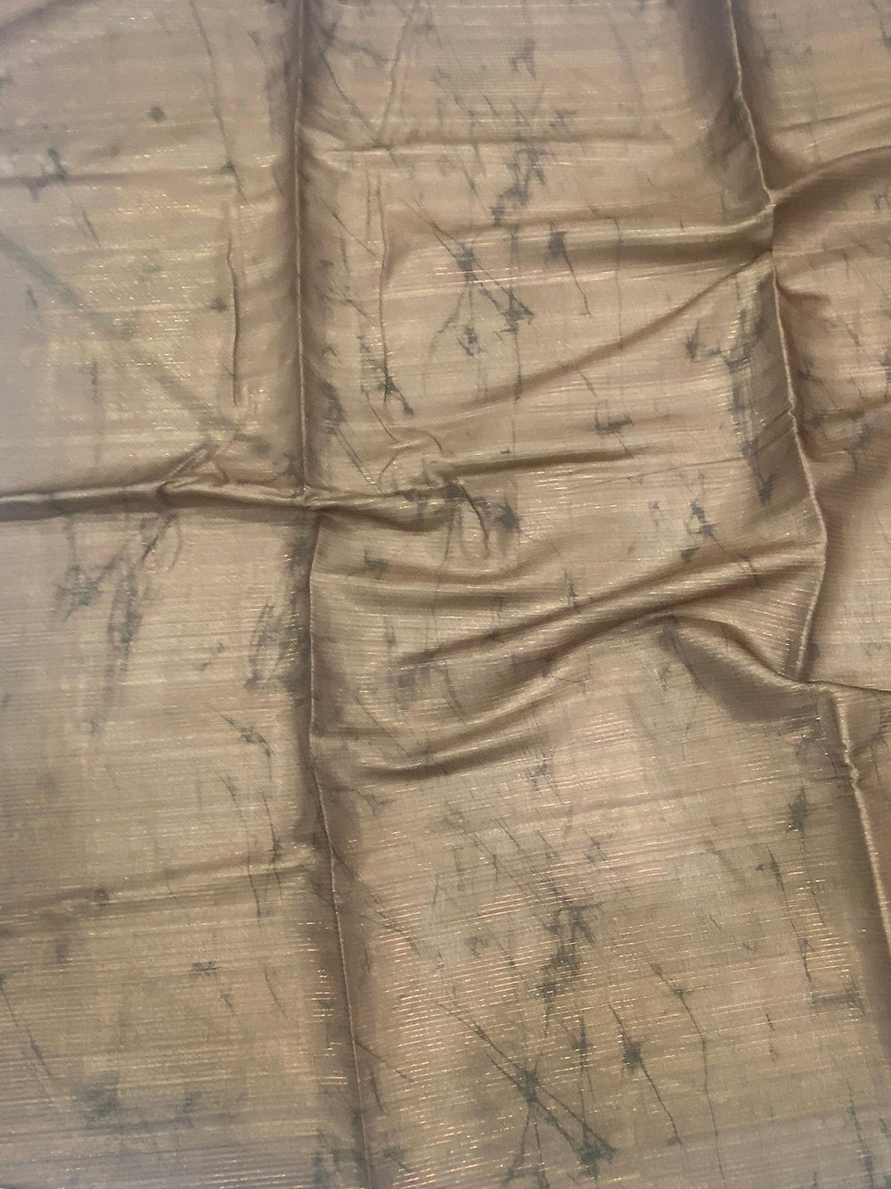 Mustard Tussar Floral Saree