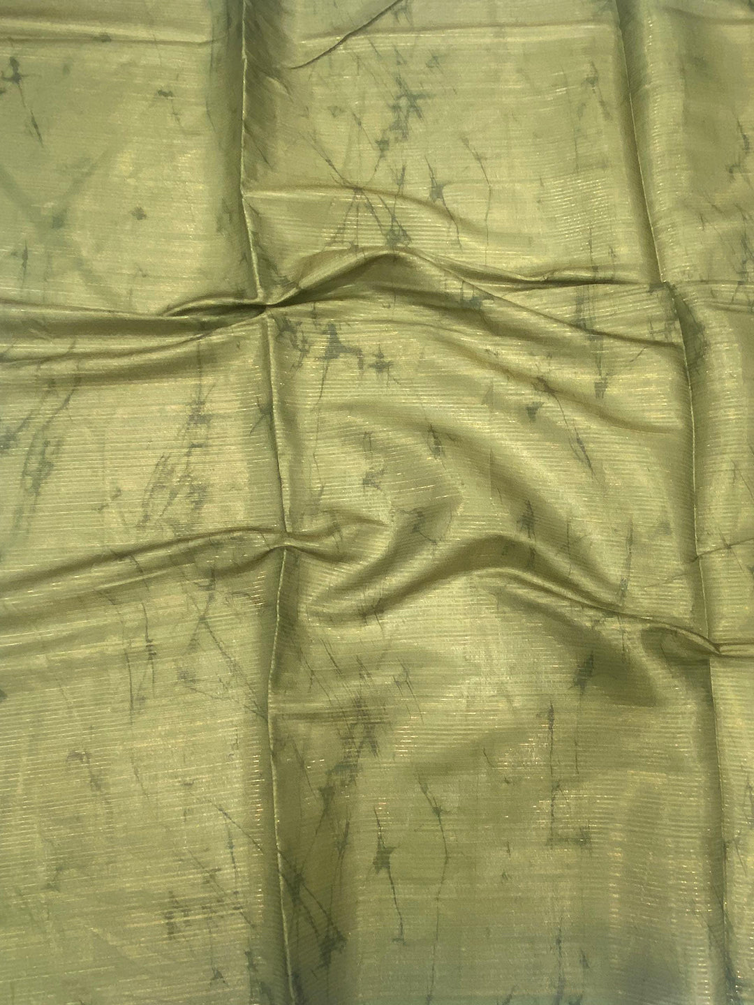 Light Green Tussar Zari Floral Saree