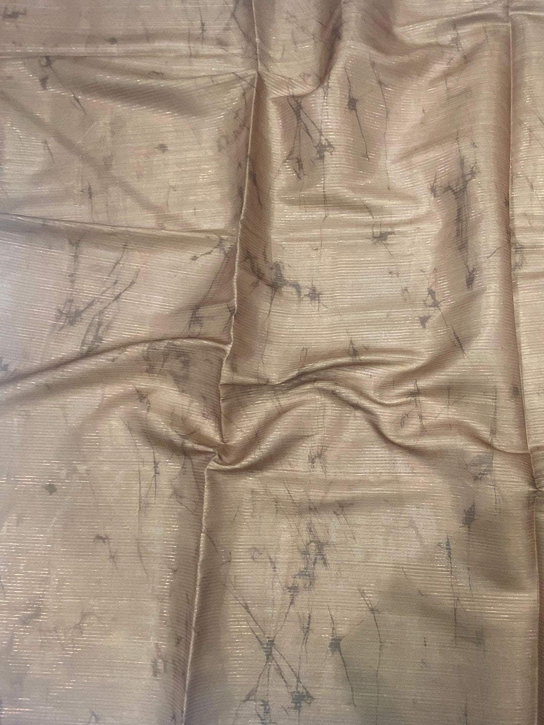 Petals Peach Tussar Zari Floral Saree