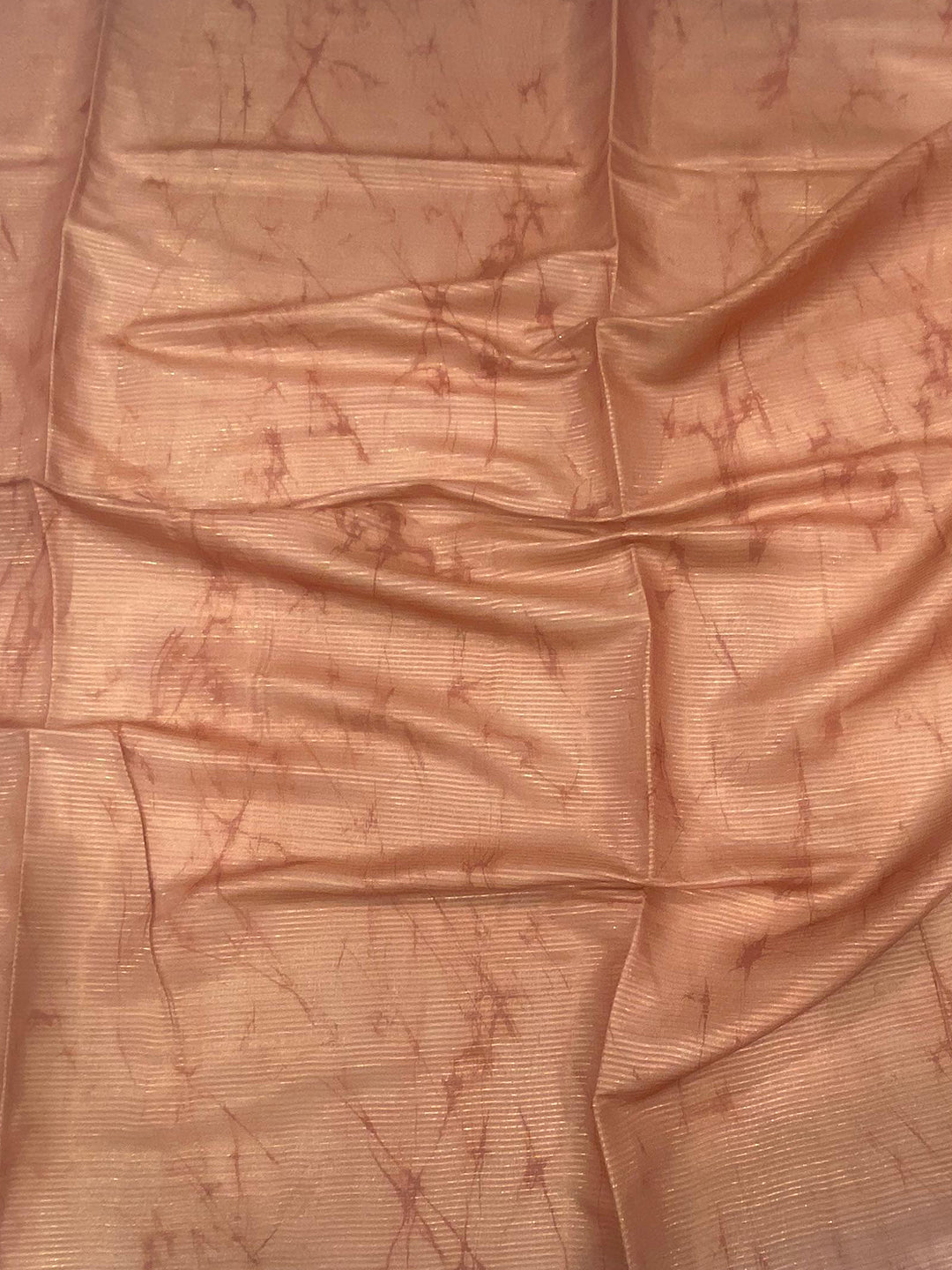 Orange Tussar Silk Lush Botanical Prints Saree