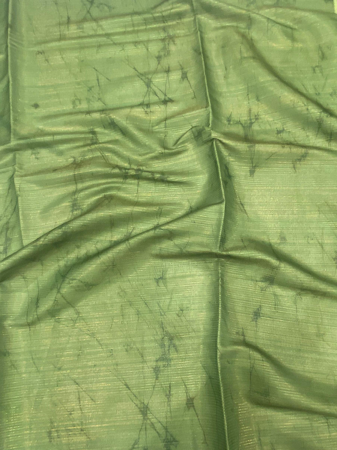 Pista Semi-Gold Zari Abstract Tussar Saree