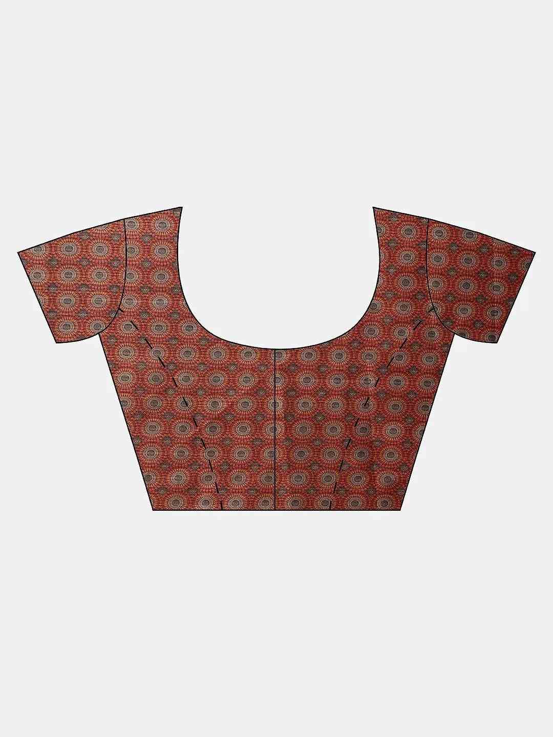 Soft Silk Zari Tissue Flower Print Design Saree