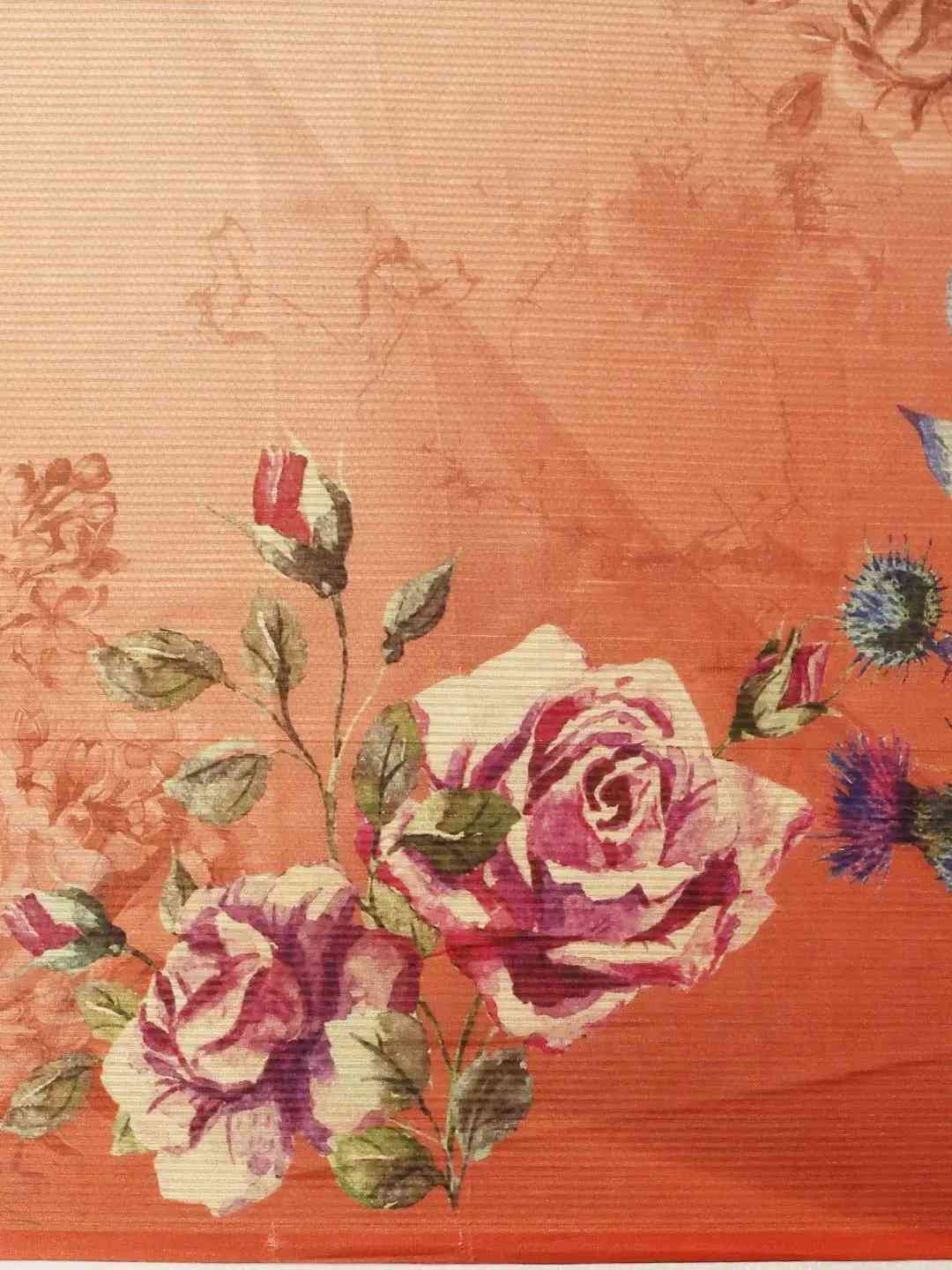 Soft Silk Zari Tissue Flower Print Design Saree