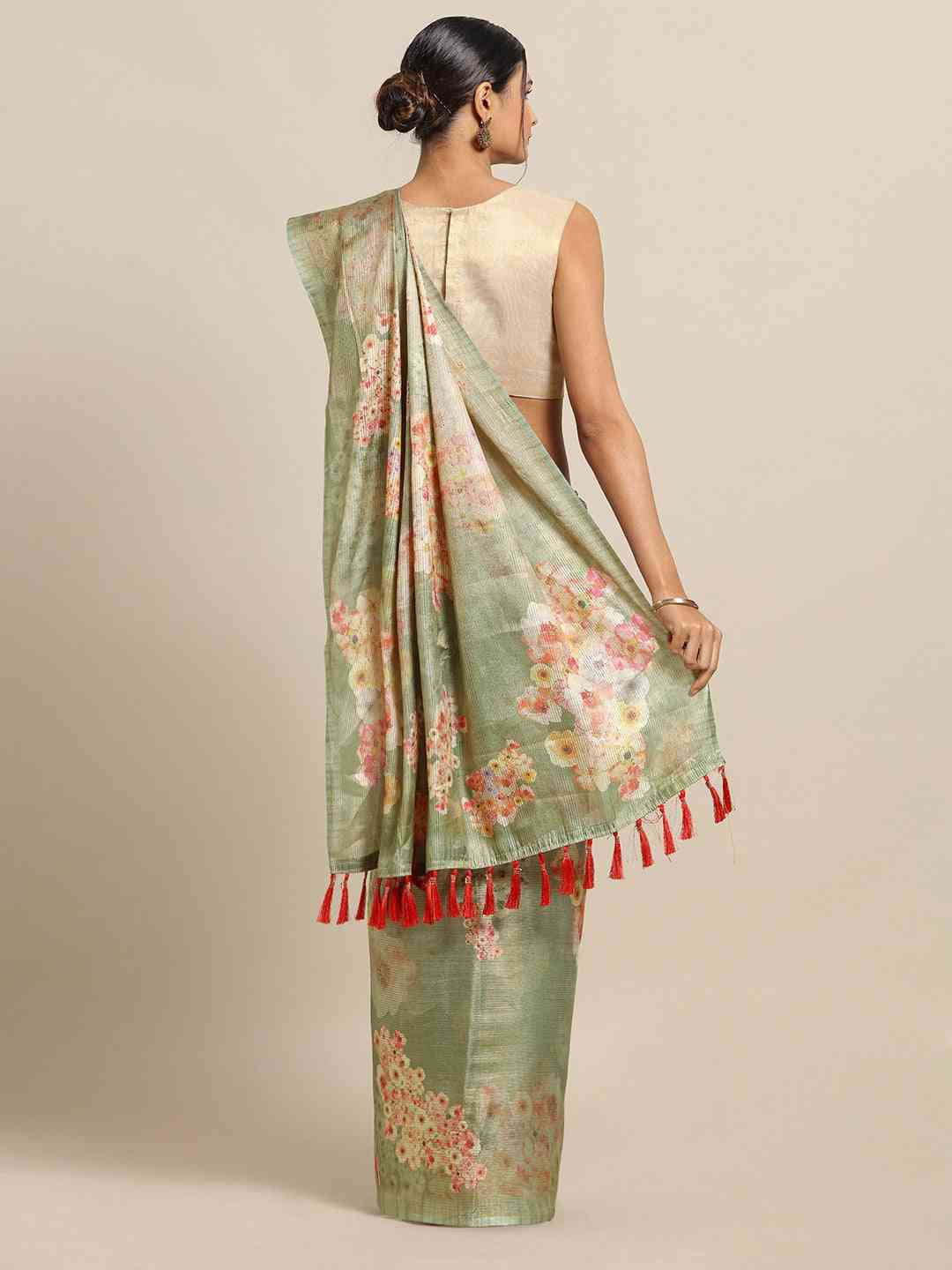 Exclusive Maheshwari Floral Printed Saree