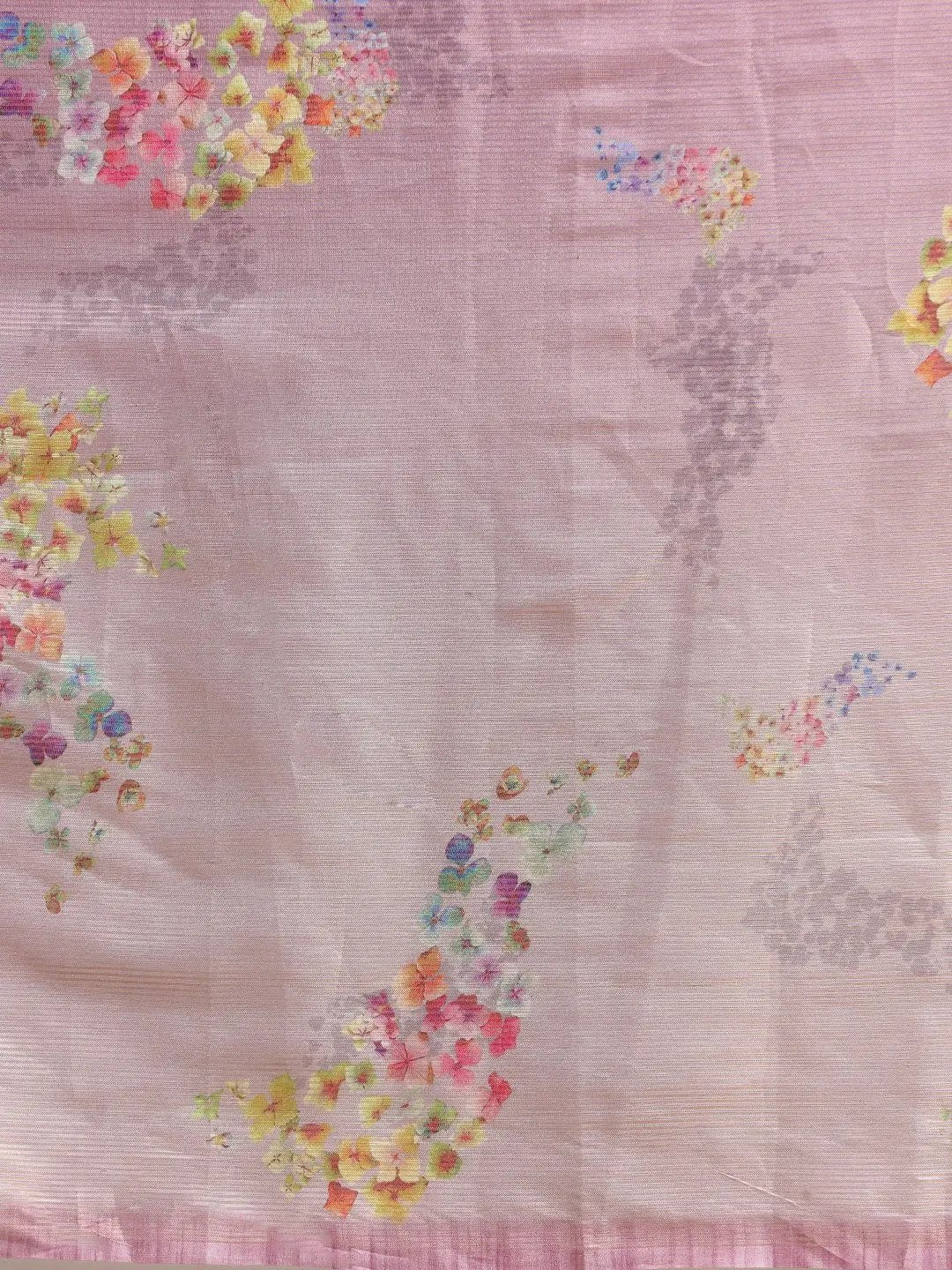 Latest Maheshwari Floral Printed Silk Saree