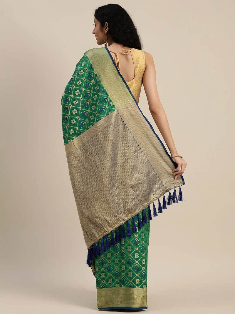 Soft Banarasi Patola Zari Party Wear Saree