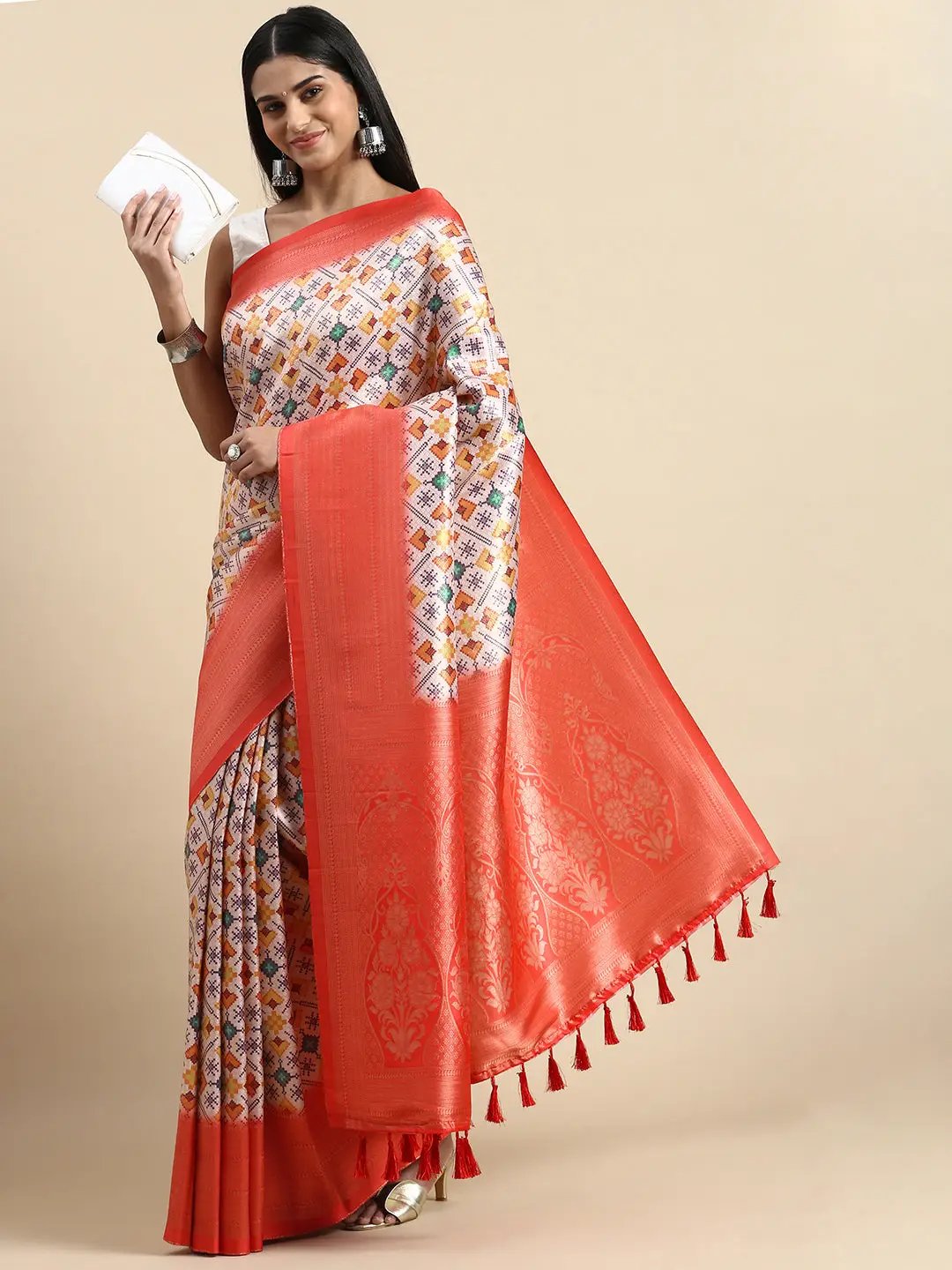 Soft Silk Digital Print Patola Saree