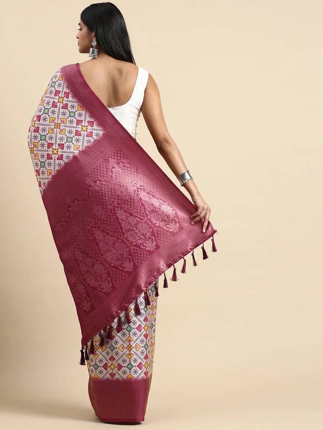 Soft Silk Digital Print Patola Saree