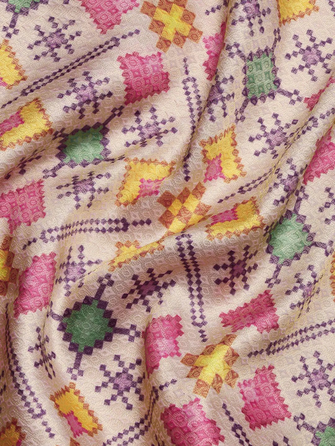 Soft Silk Digital Print Patola Saree