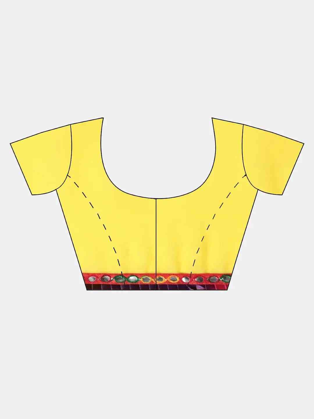 Pure Georgette Embroidered Bandhani Saree with Mirror Work