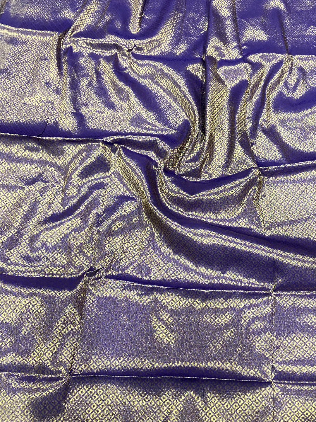 Purple Kolam Silk Heritage Saree