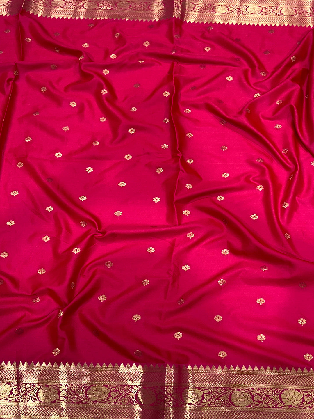 Rani Banarasi Soft Satin Masru Mango Silk Saree