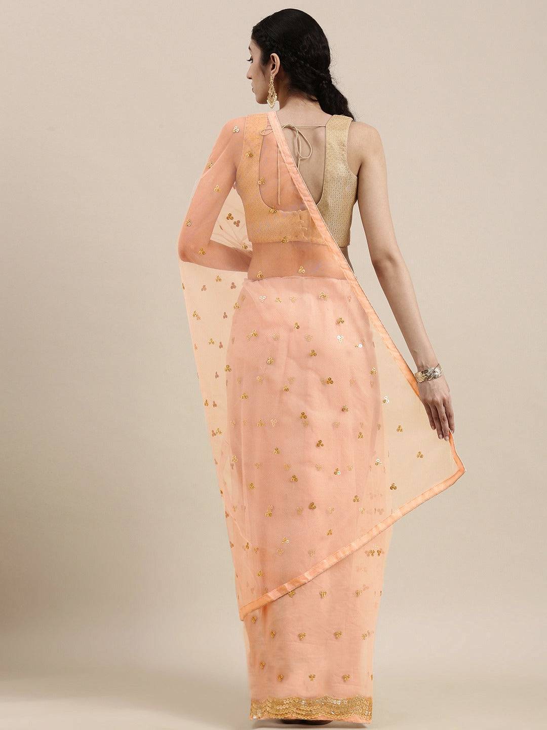 Soft Net Sequence Work Party Wear Saree