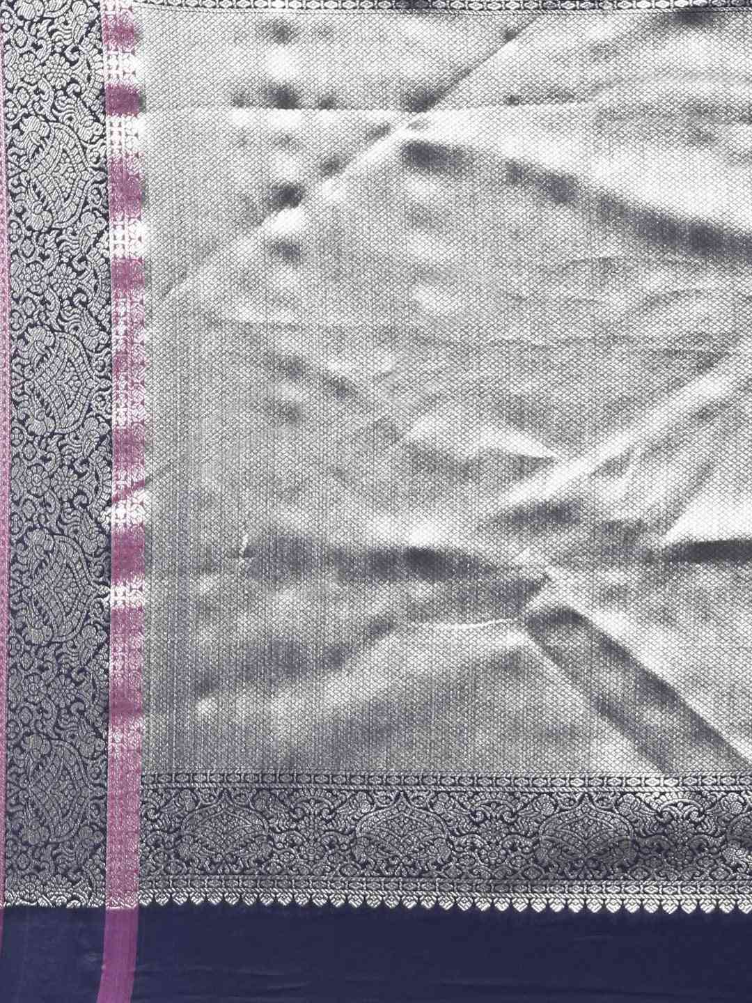 Exclusive Kanjivaram Zari Silk Saree with Ethnic Motifs