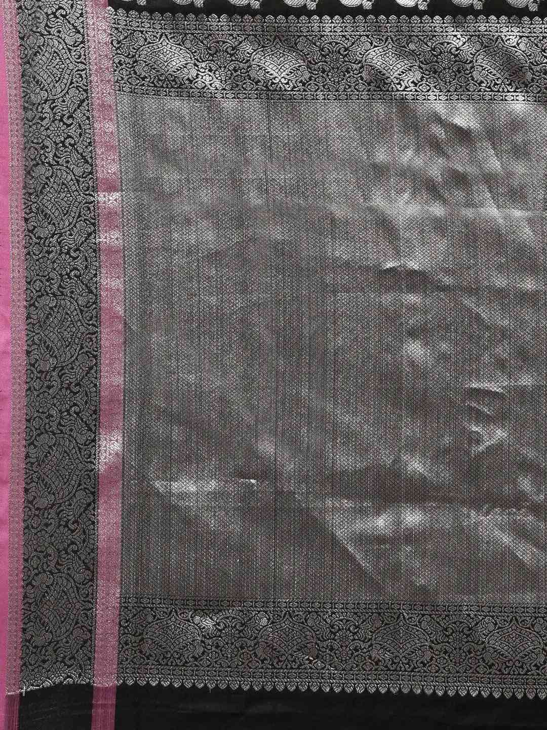 Kanjivaram Zari Silk Saree With Ethnic Motifs Work