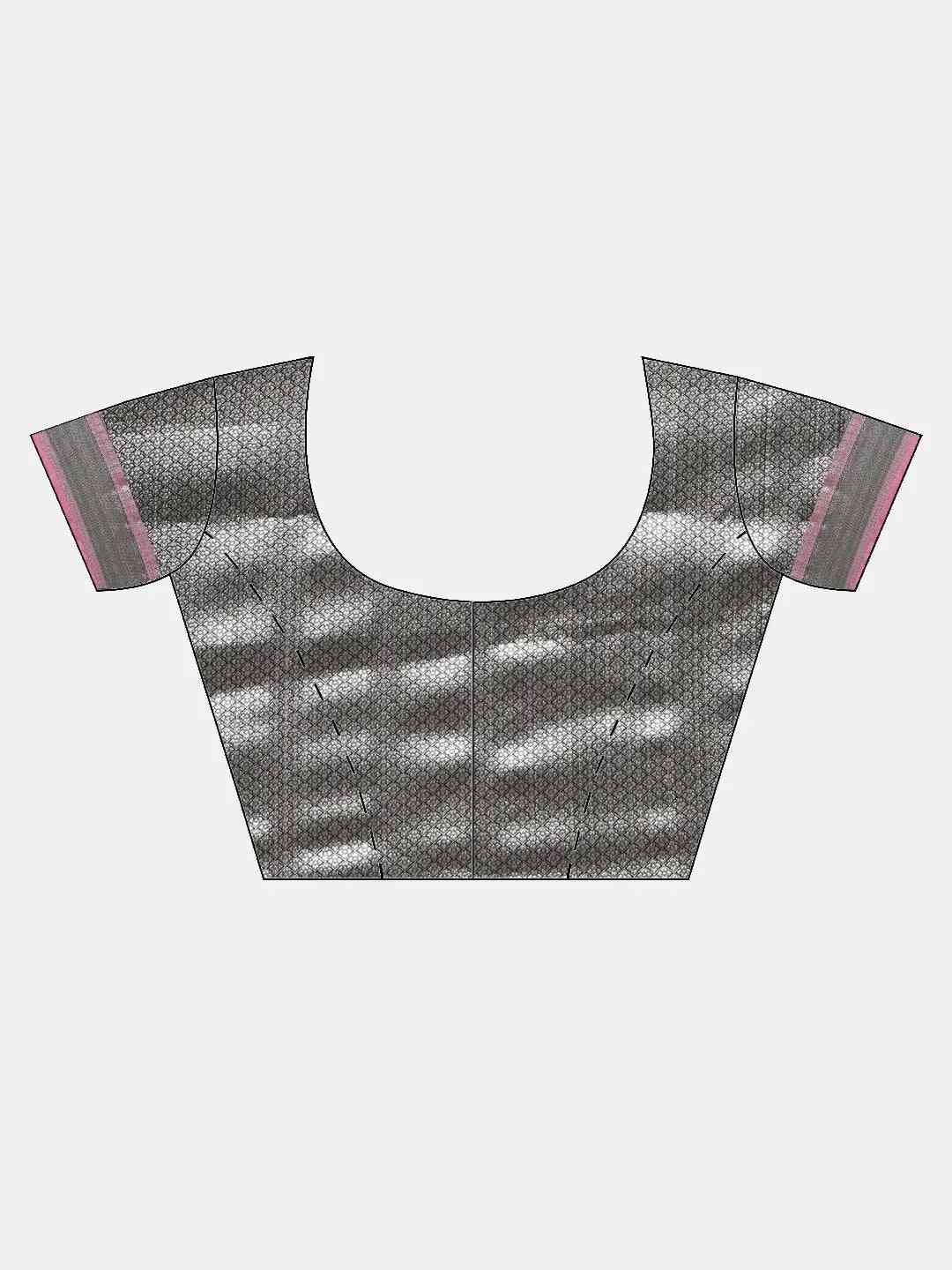 Kanjivaram Zari Silk Saree With Ethnic Motifs Work