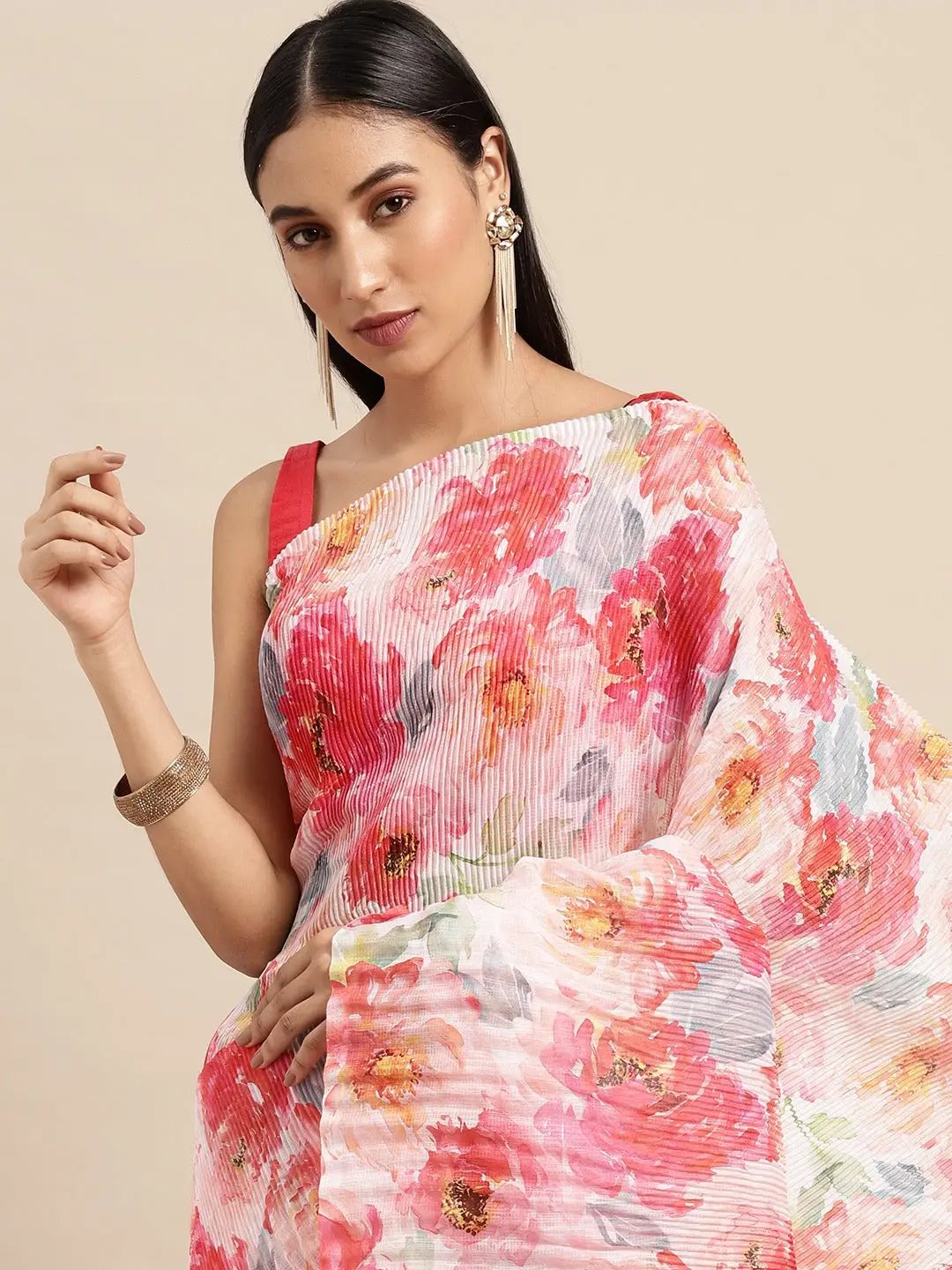 Bollywood Designer Soft Linen Crush Saree