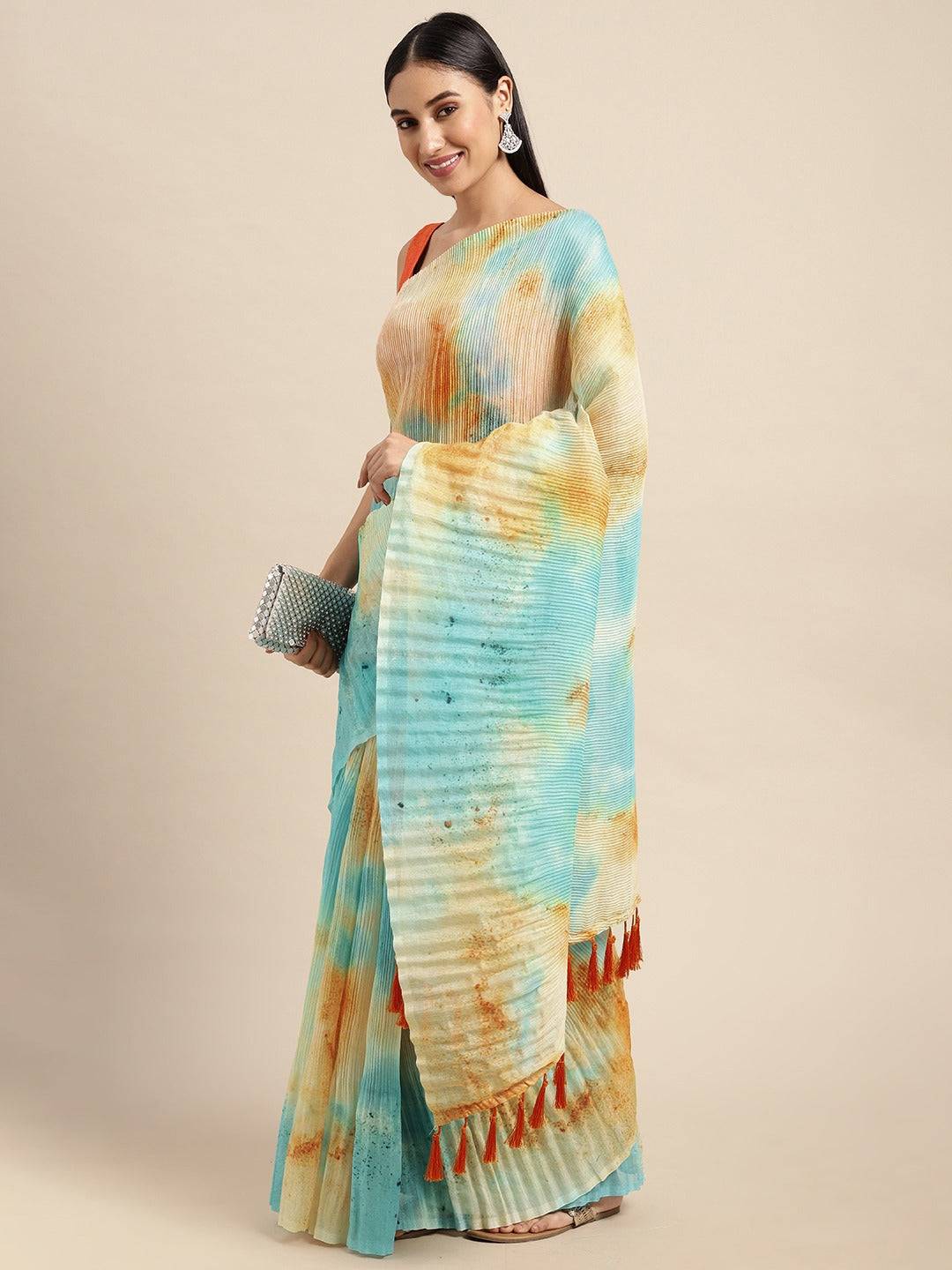 Bollywood Designer Soft Linen Crush Saree