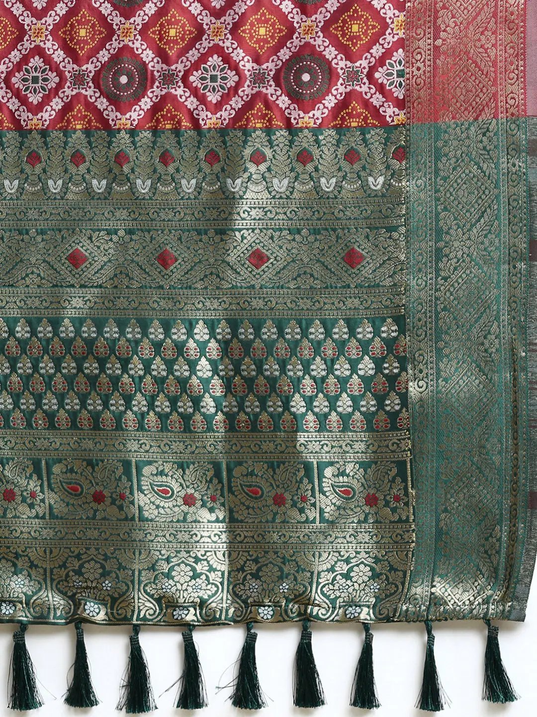 Patola Soft Silk Banarasi Saree With Zari border