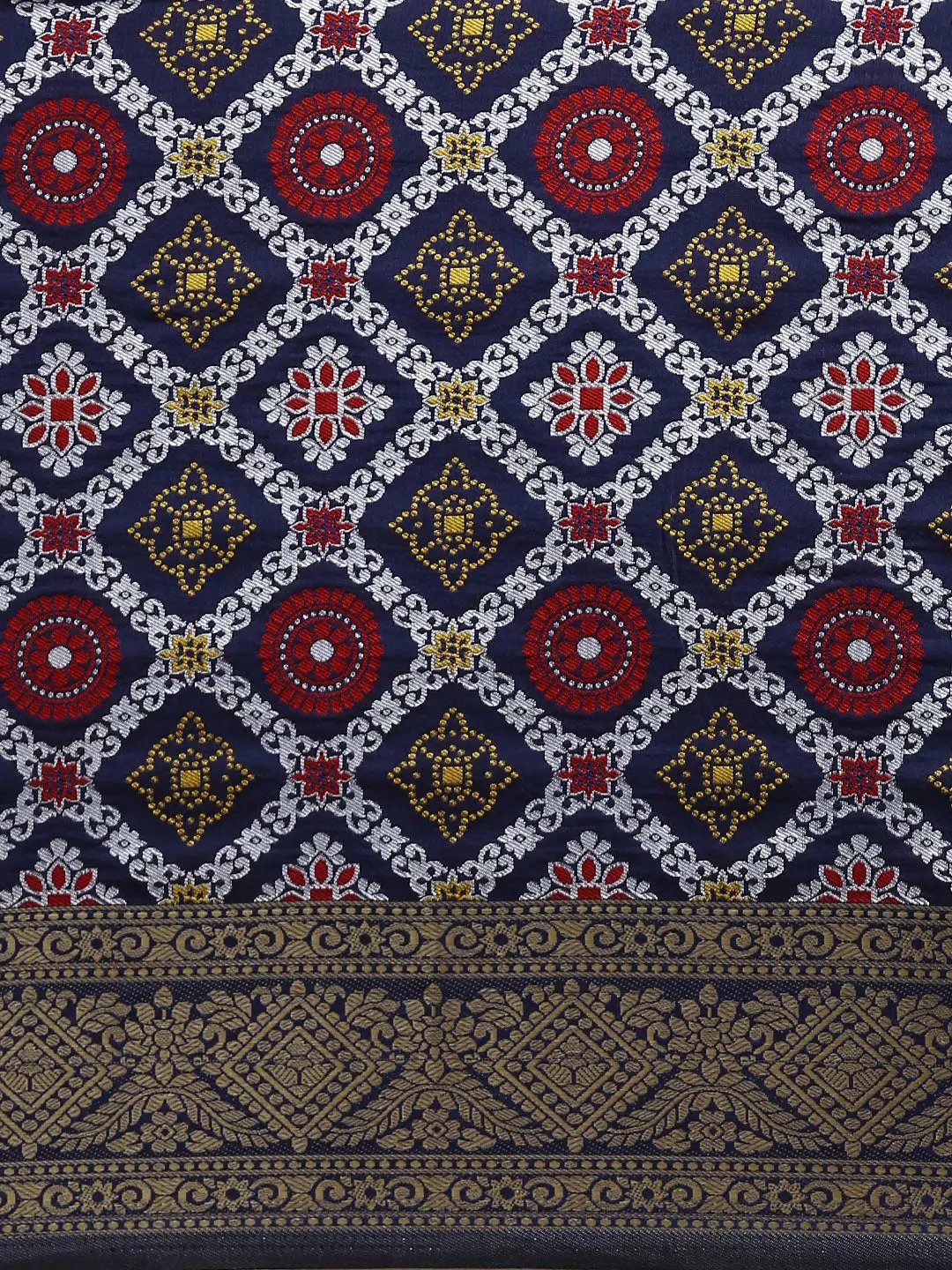 Patola Soft Silk Banarasi Saree With Zari border