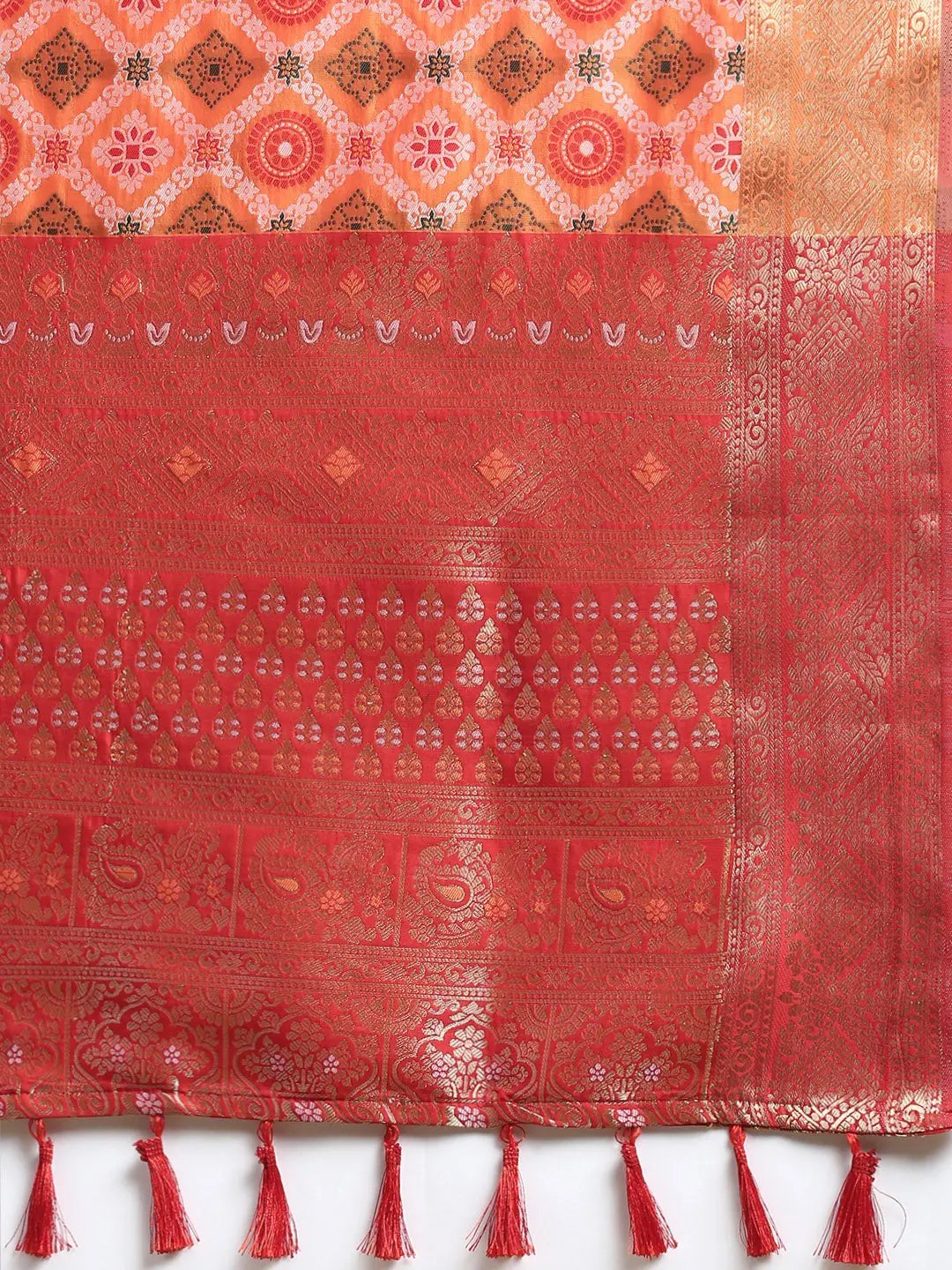 Patola Soft Silk Banarasi Saree With Zari border