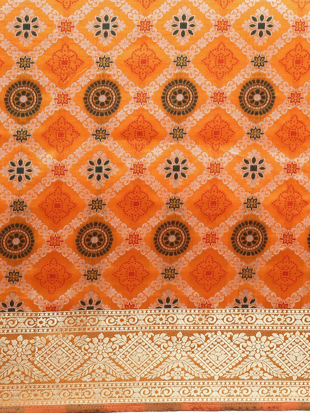 Patola Soft Silk Banarasi Saree With Zari border