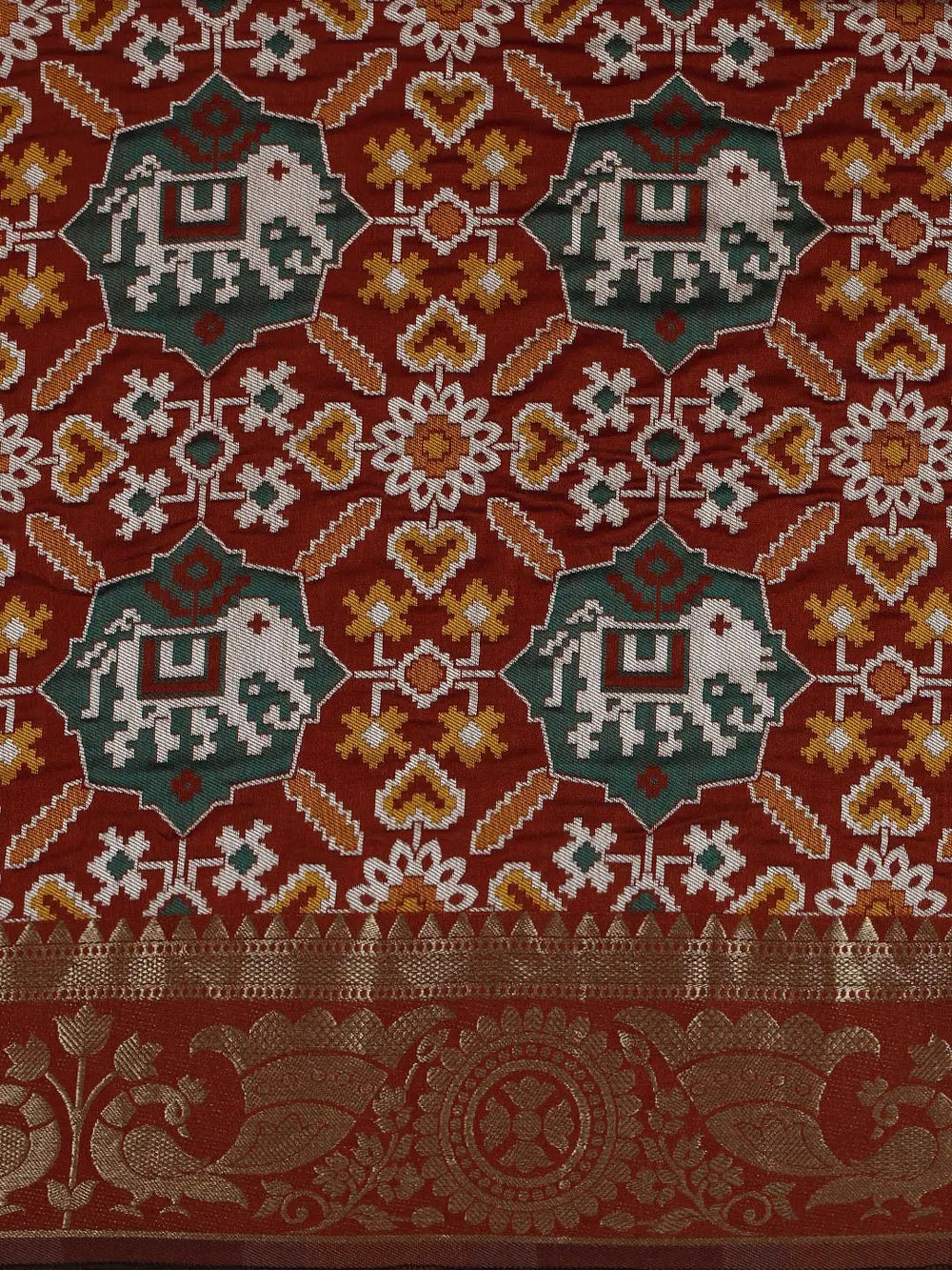 Patola Soft Silk Banarasi Saree With Zari border