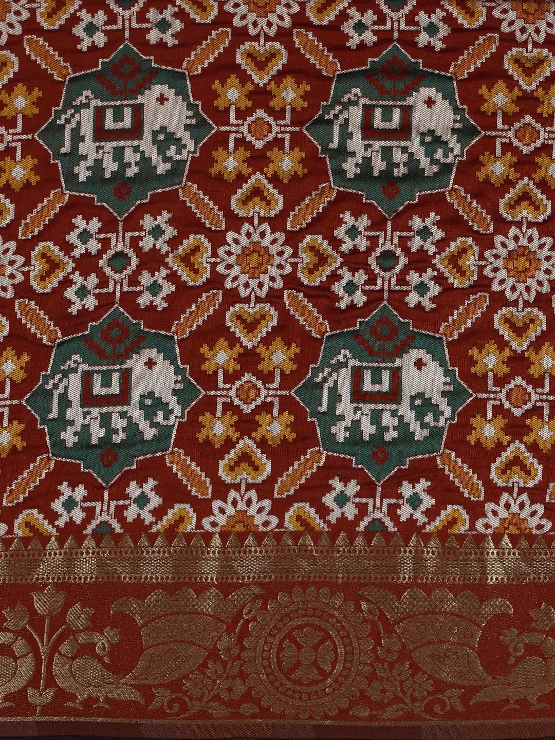 Patola Soft Silk Banarasi Saree With Zari border