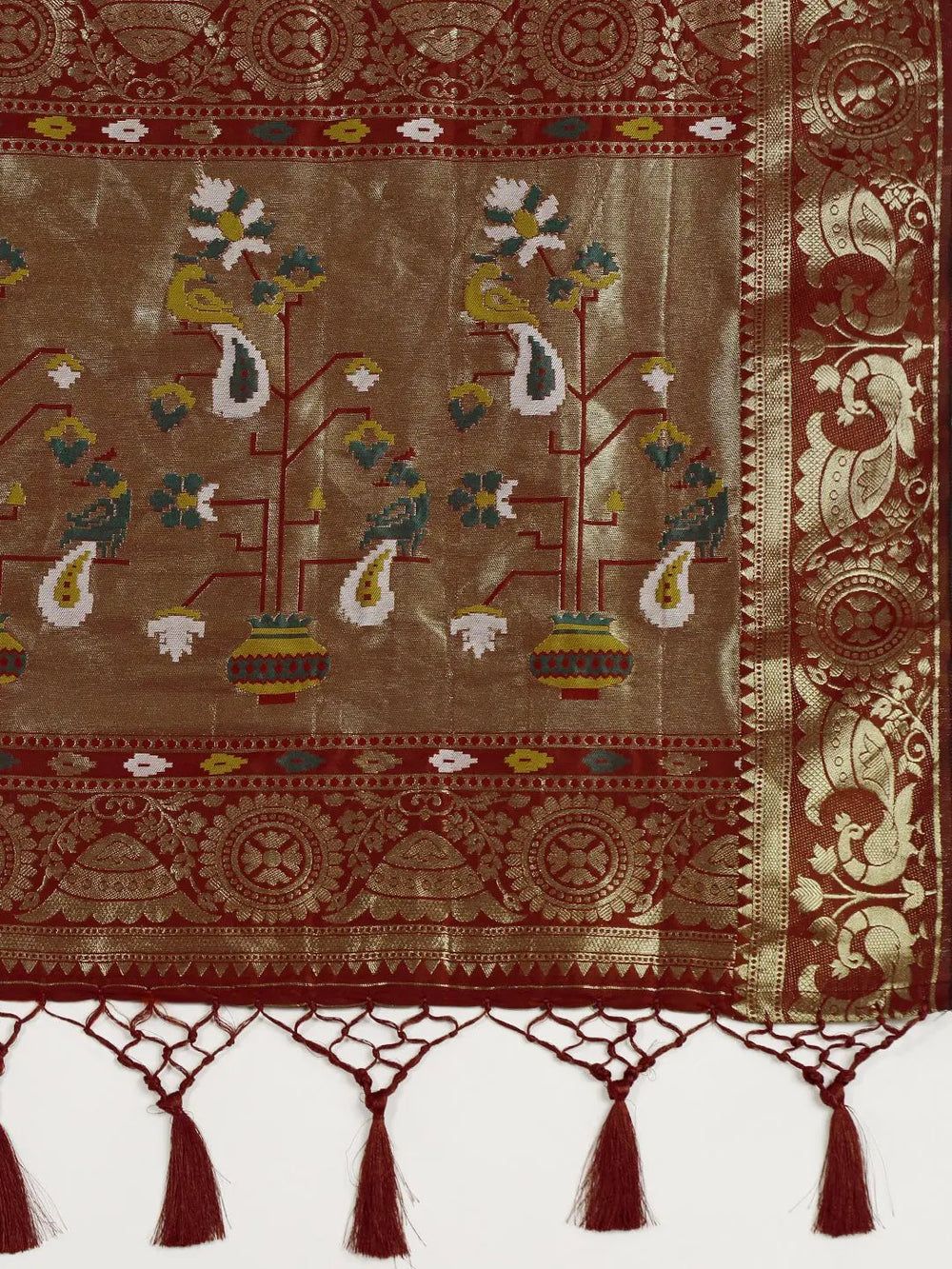 Patola Soft Silk Banarasi Saree With Zari border