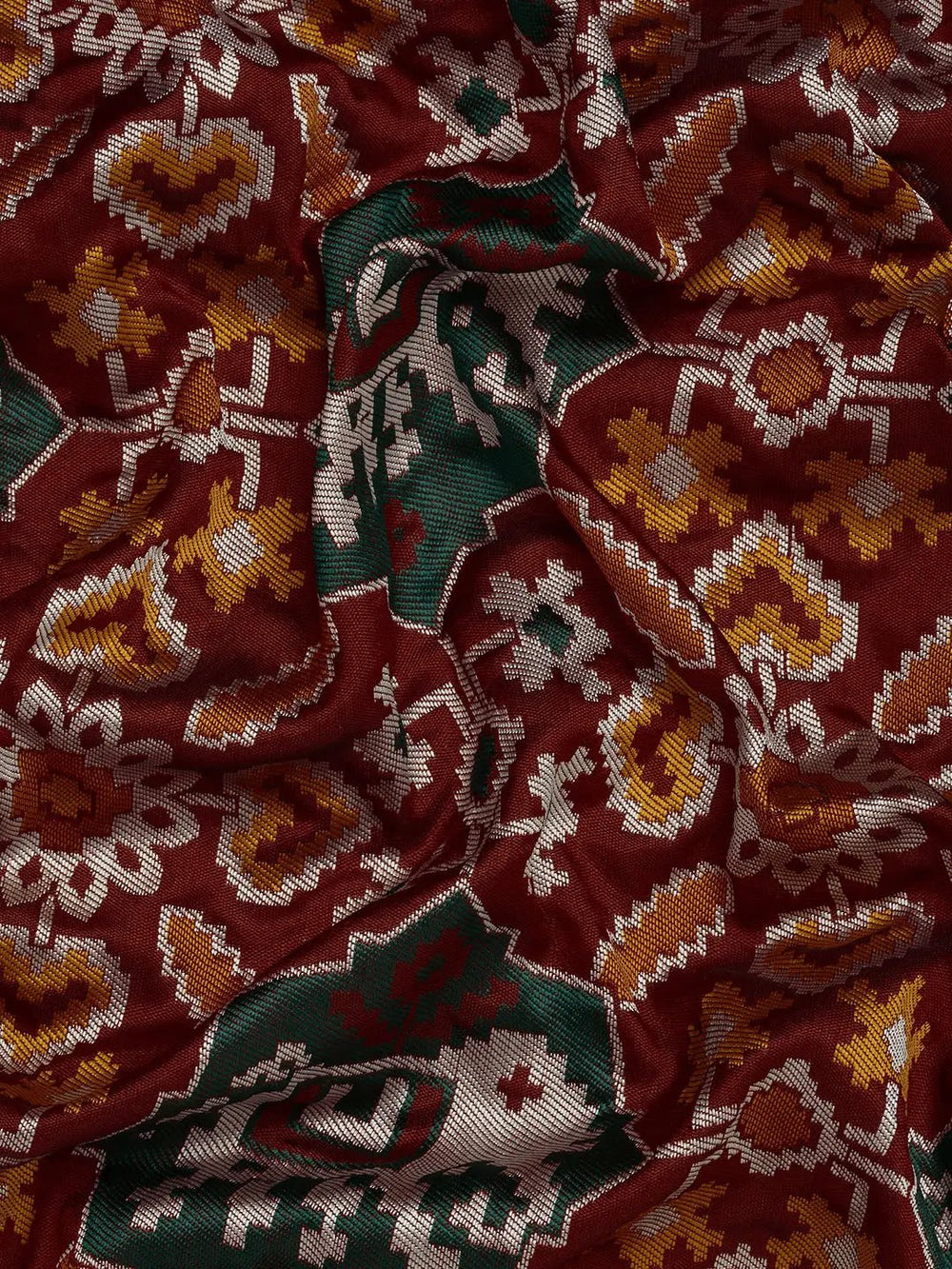 Patola Soft Silk Banarasi Saree With Zari border
