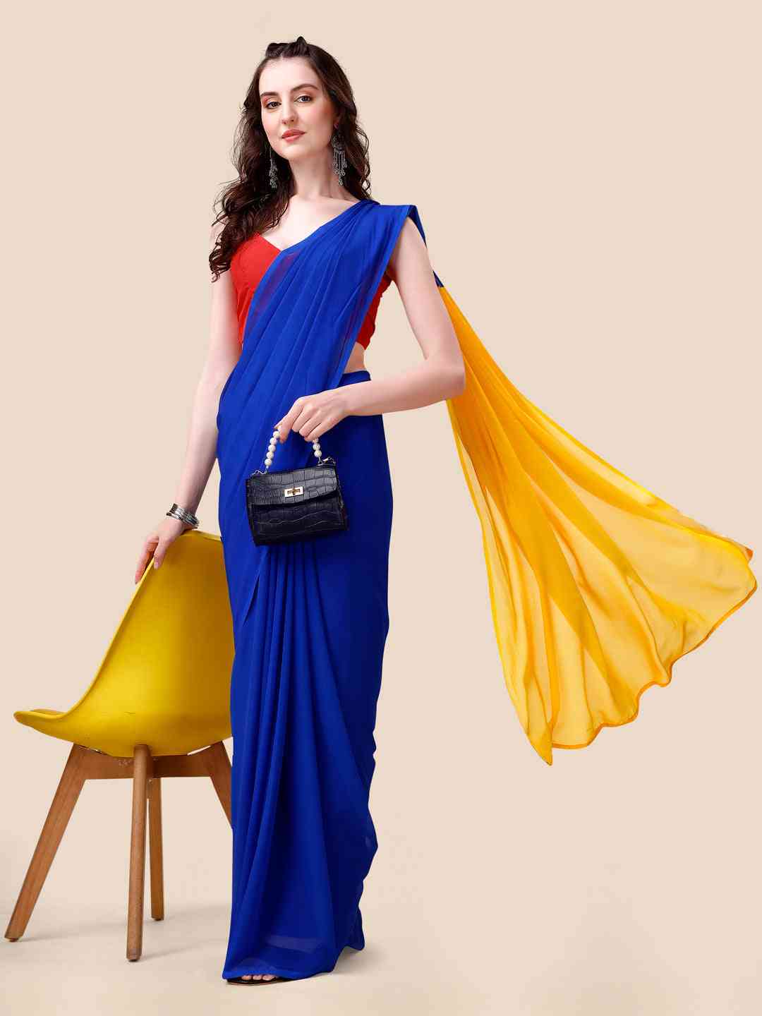 Soft Georgette Bollywood Ombre design Saree