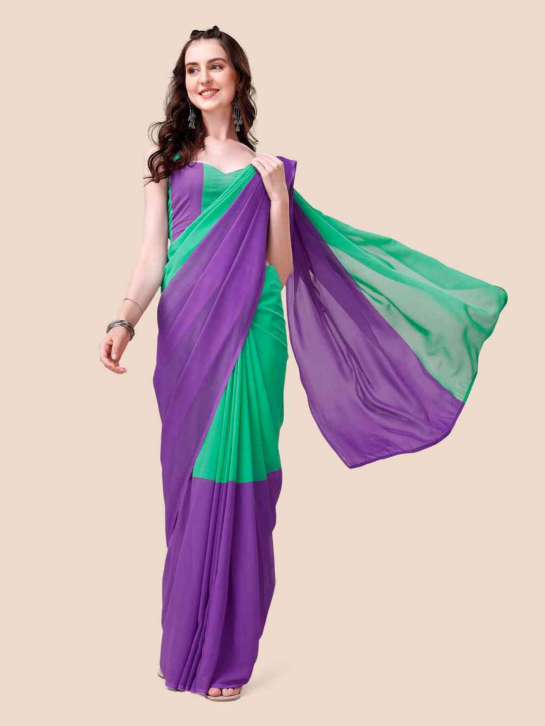 Soft Georgette Bollywood Ombre design Saree