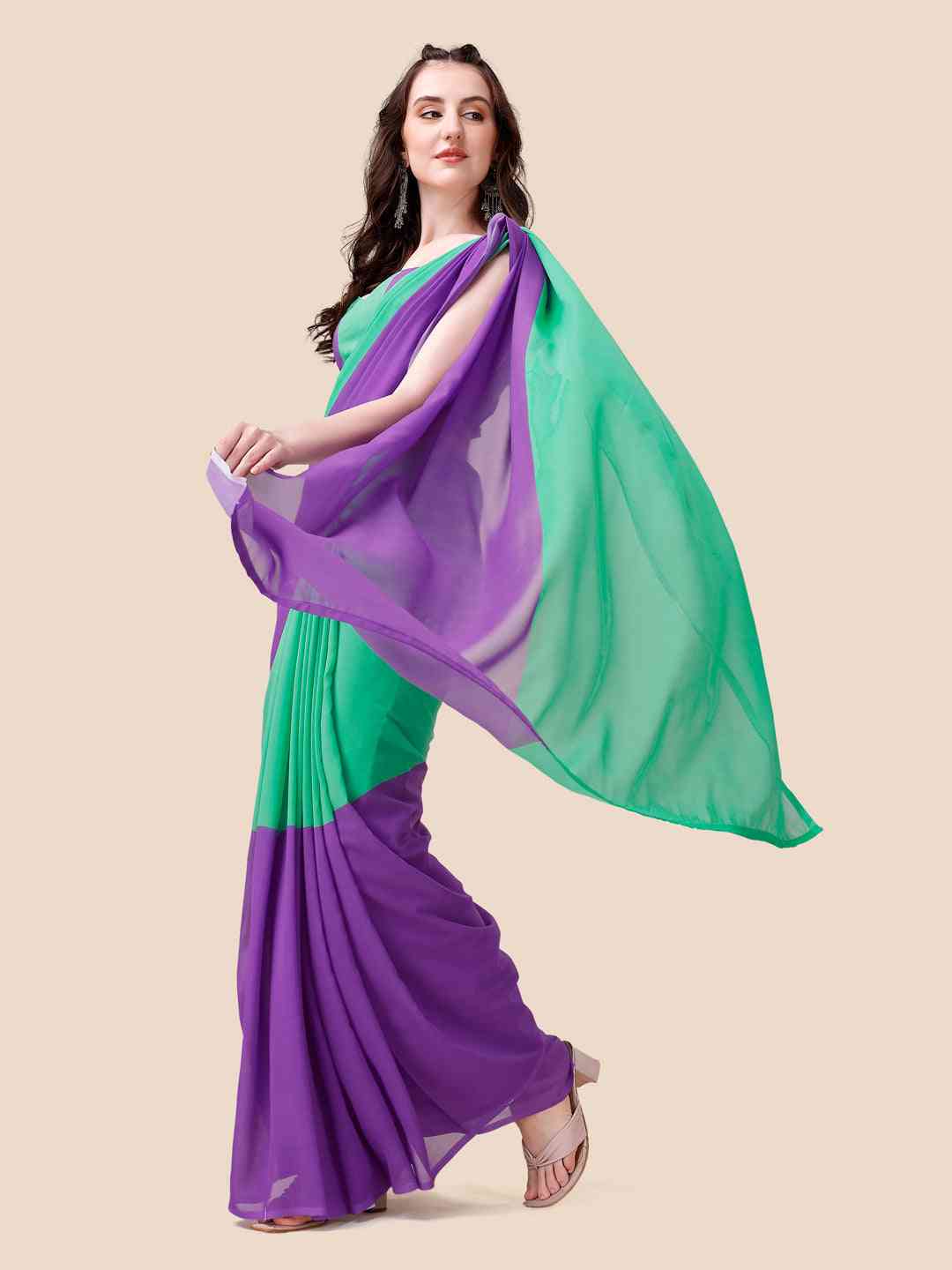 Soft Georgette Bollywood Ombre design Saree