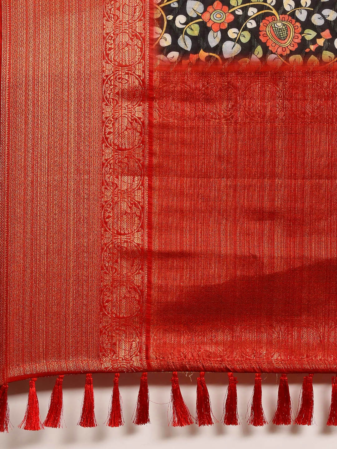 Designer Digital Kalamkari Banarasi Silk Saree