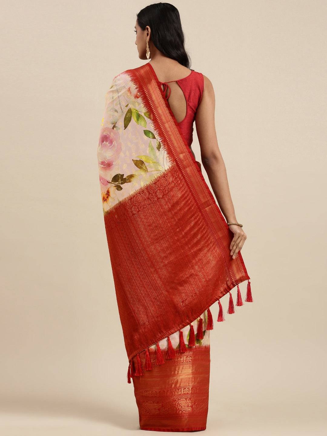 Silk Saree With Digital Kalamkari Print Pattu