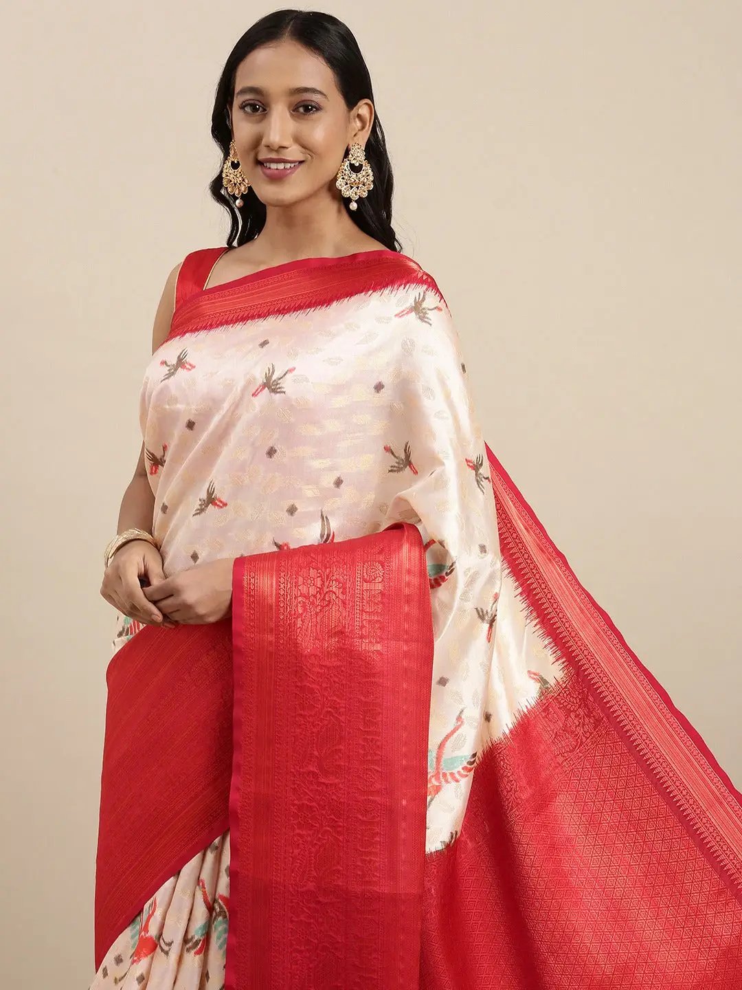 Silk Saree With Digital Kalamkari Print Pattu