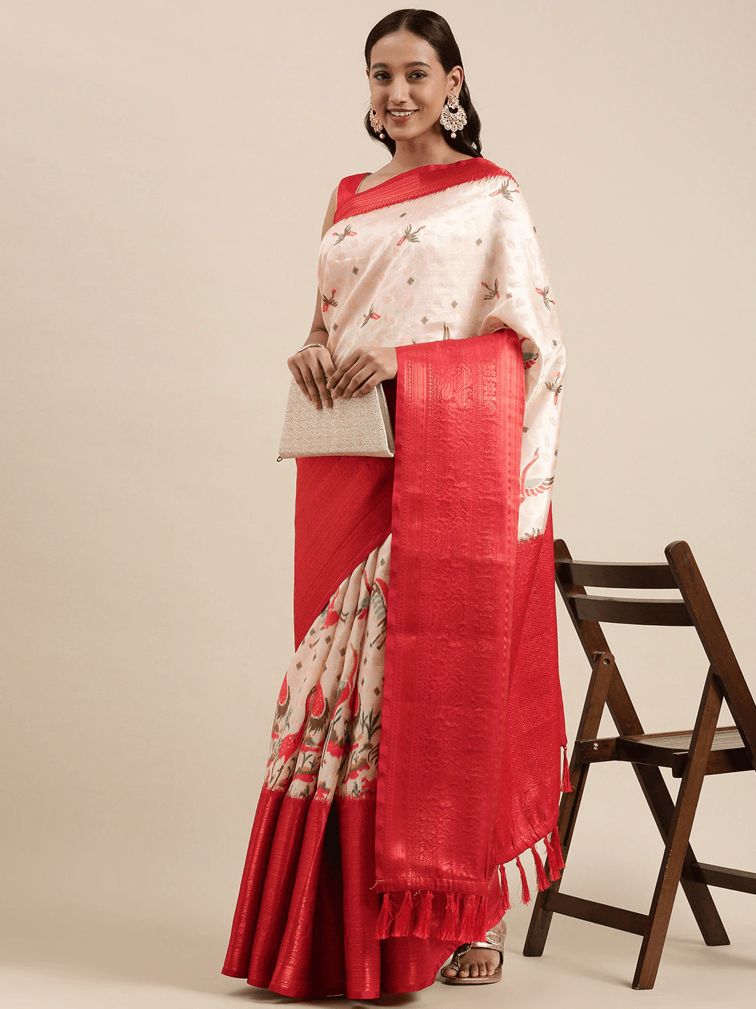 Silk Saree With Digital Kalamkari Print Pattu