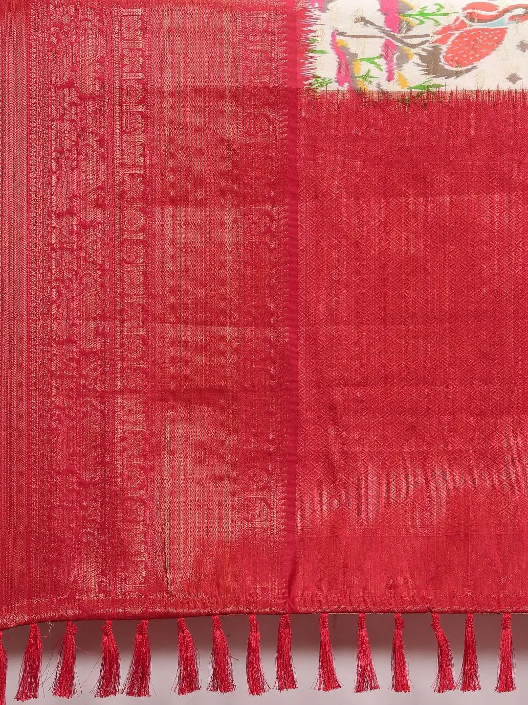 Silk Saree With Digital Kalamkari Print Pattu