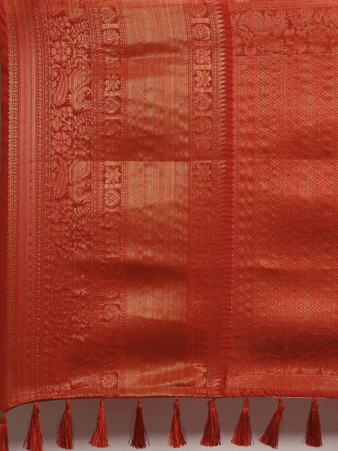 Digital Kalamkari Print Pattu Banarasi Silk Saree