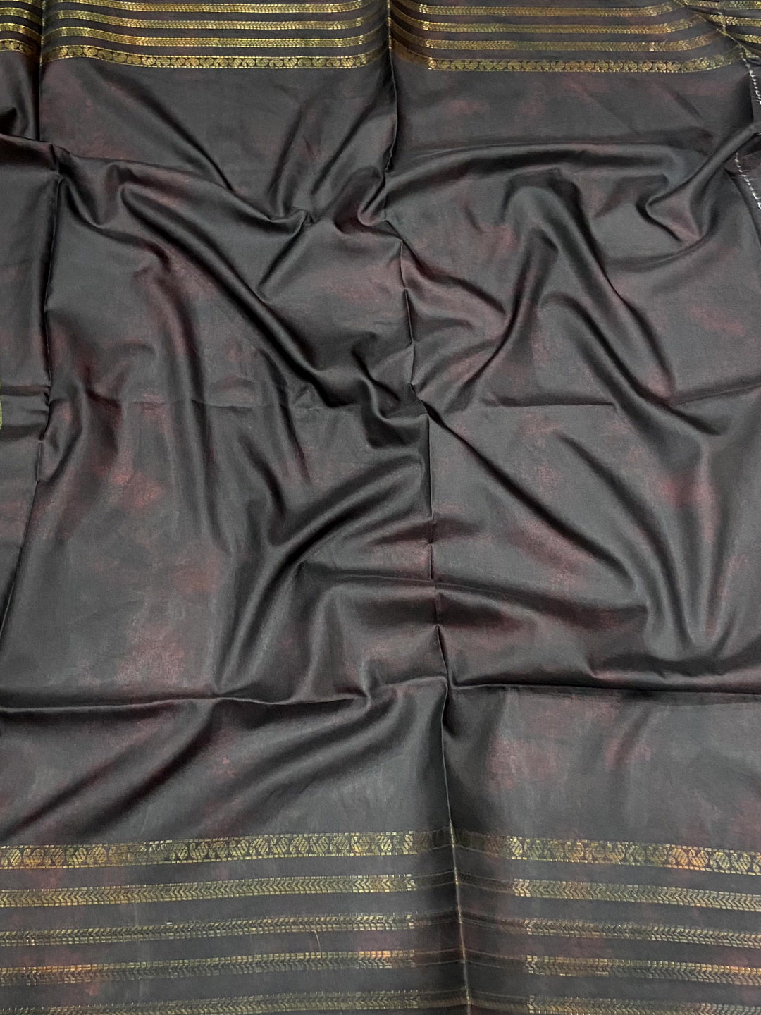 Dark Brown Soft Silk Fish Kalamkari Saree