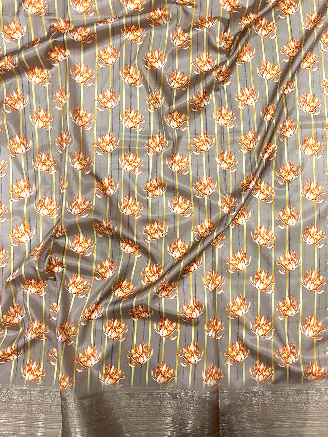 Black Soft Organza Silk Floral Saree