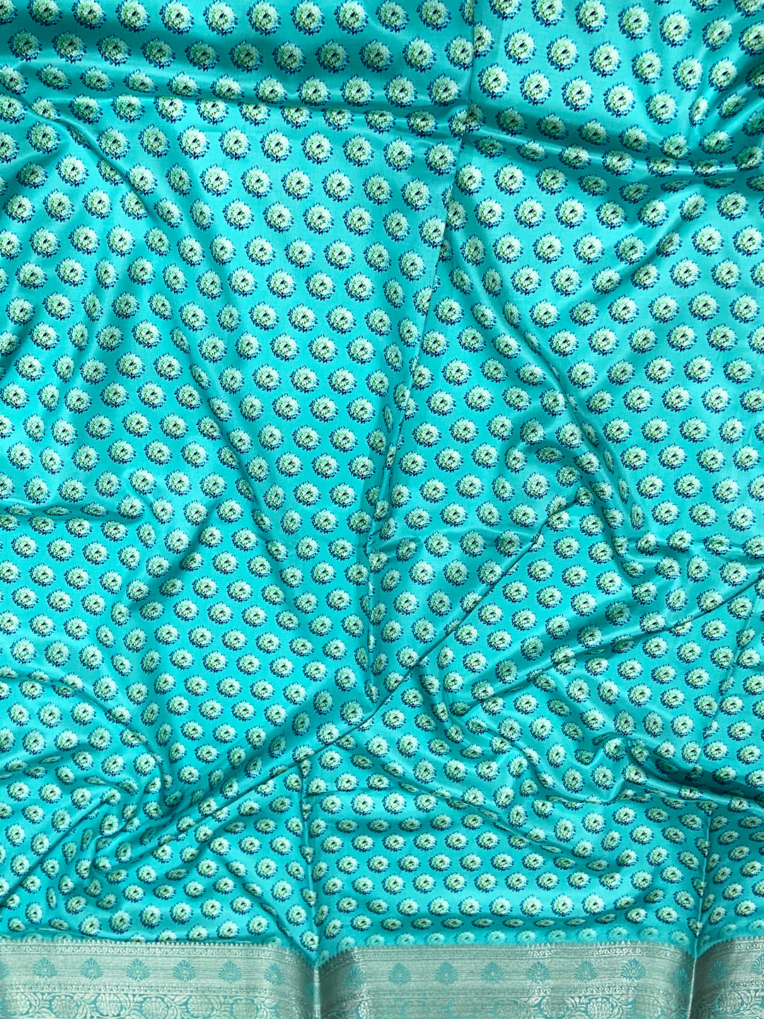 Aqua Soft Organza Digital Print Saree
