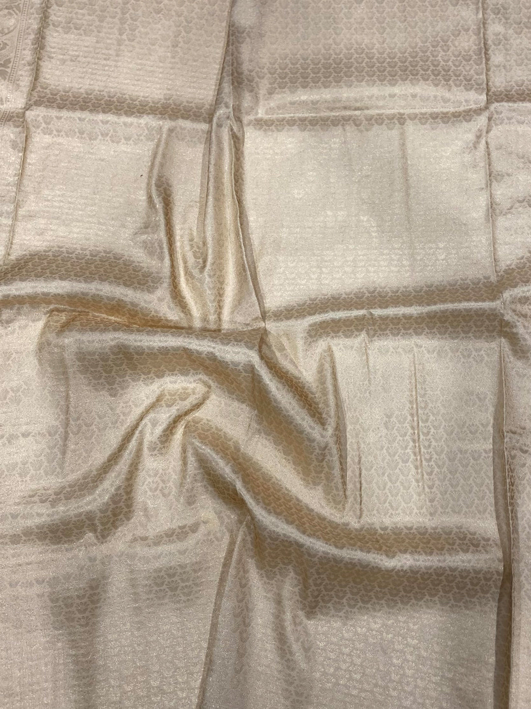 Cream Kanjivaram Digital Silk Saree