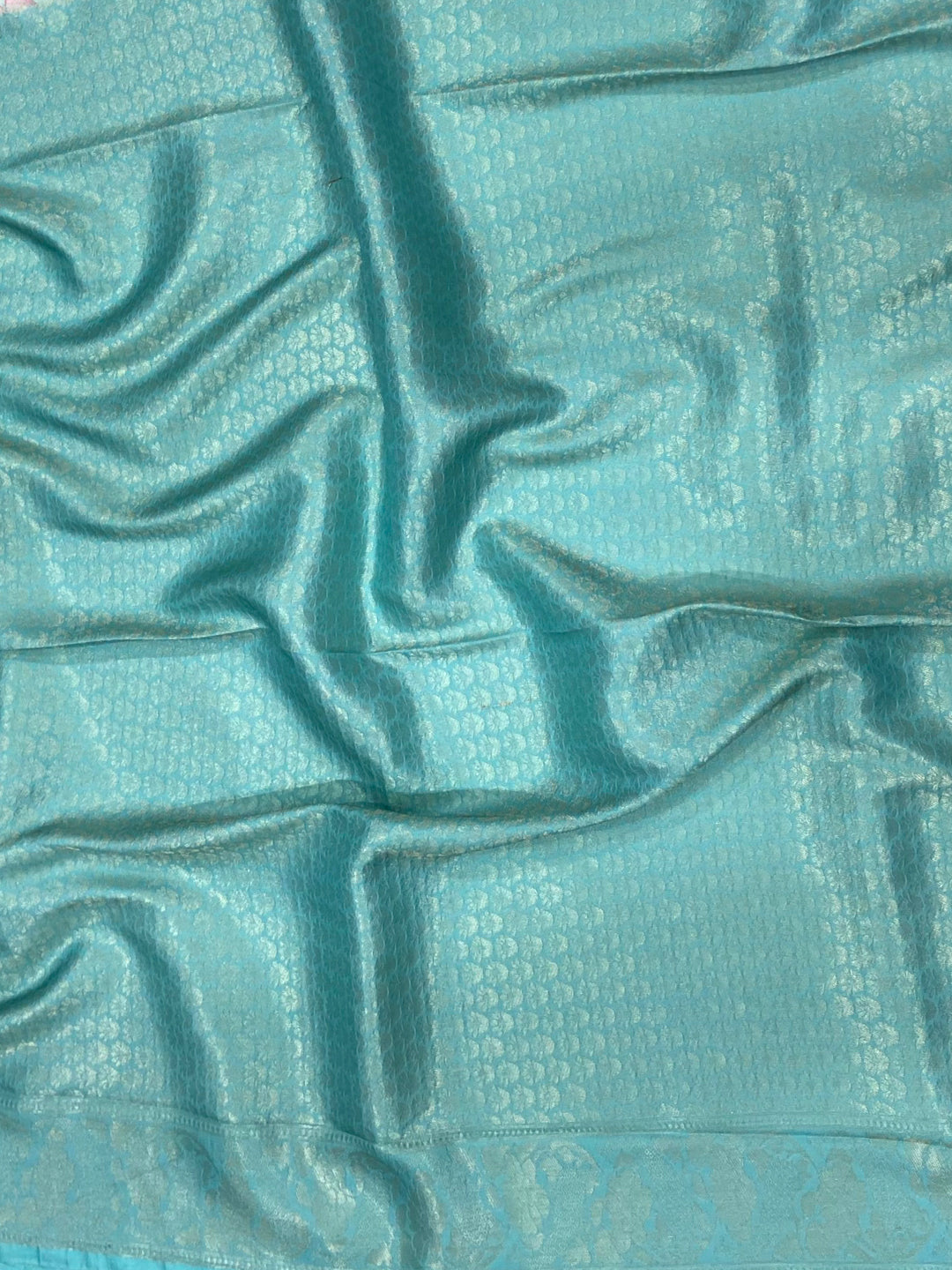 Sky Blue Kanjivaram Silk Digital Print Saree