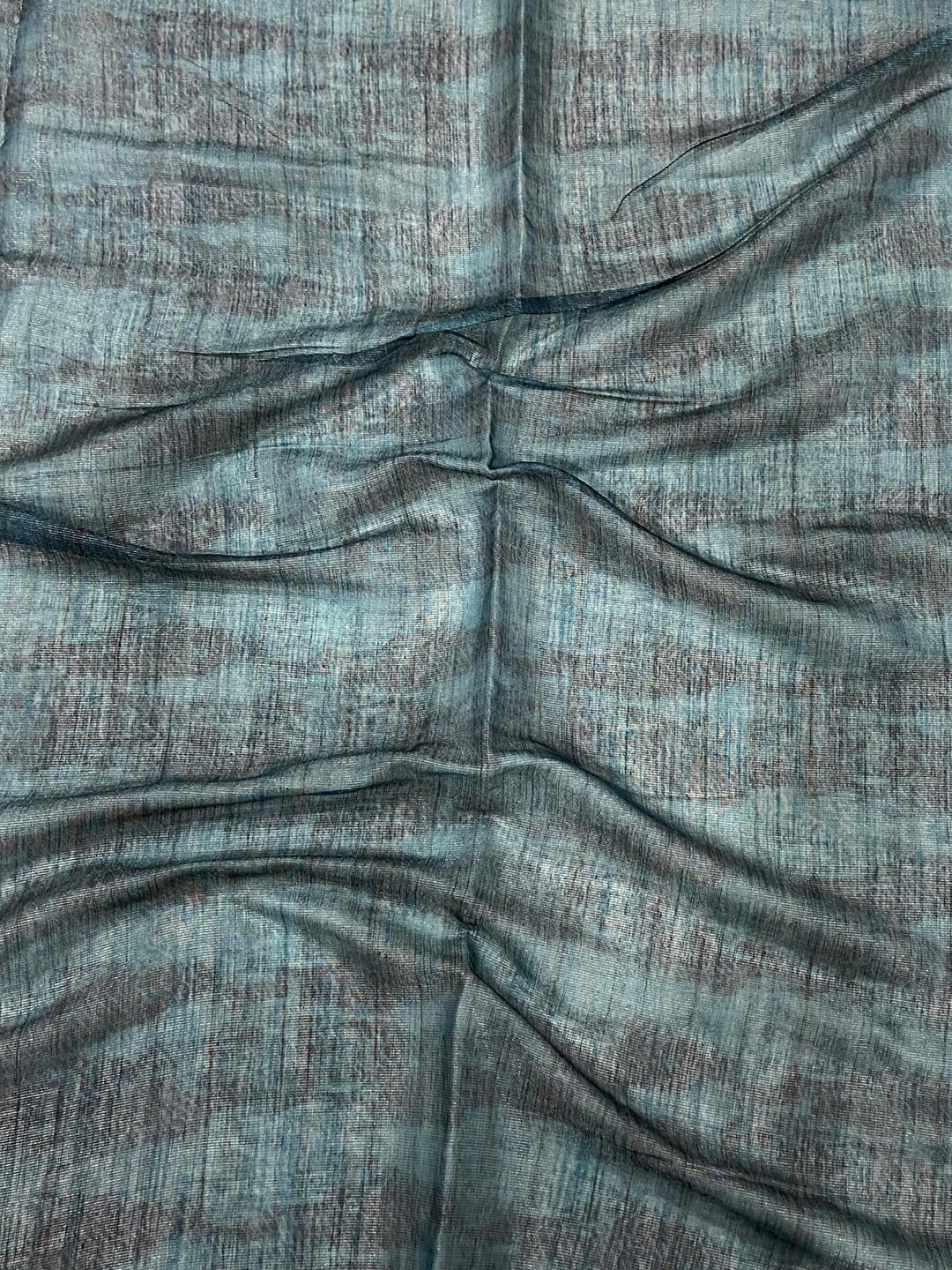 Blue Tissue Digital Print Saree