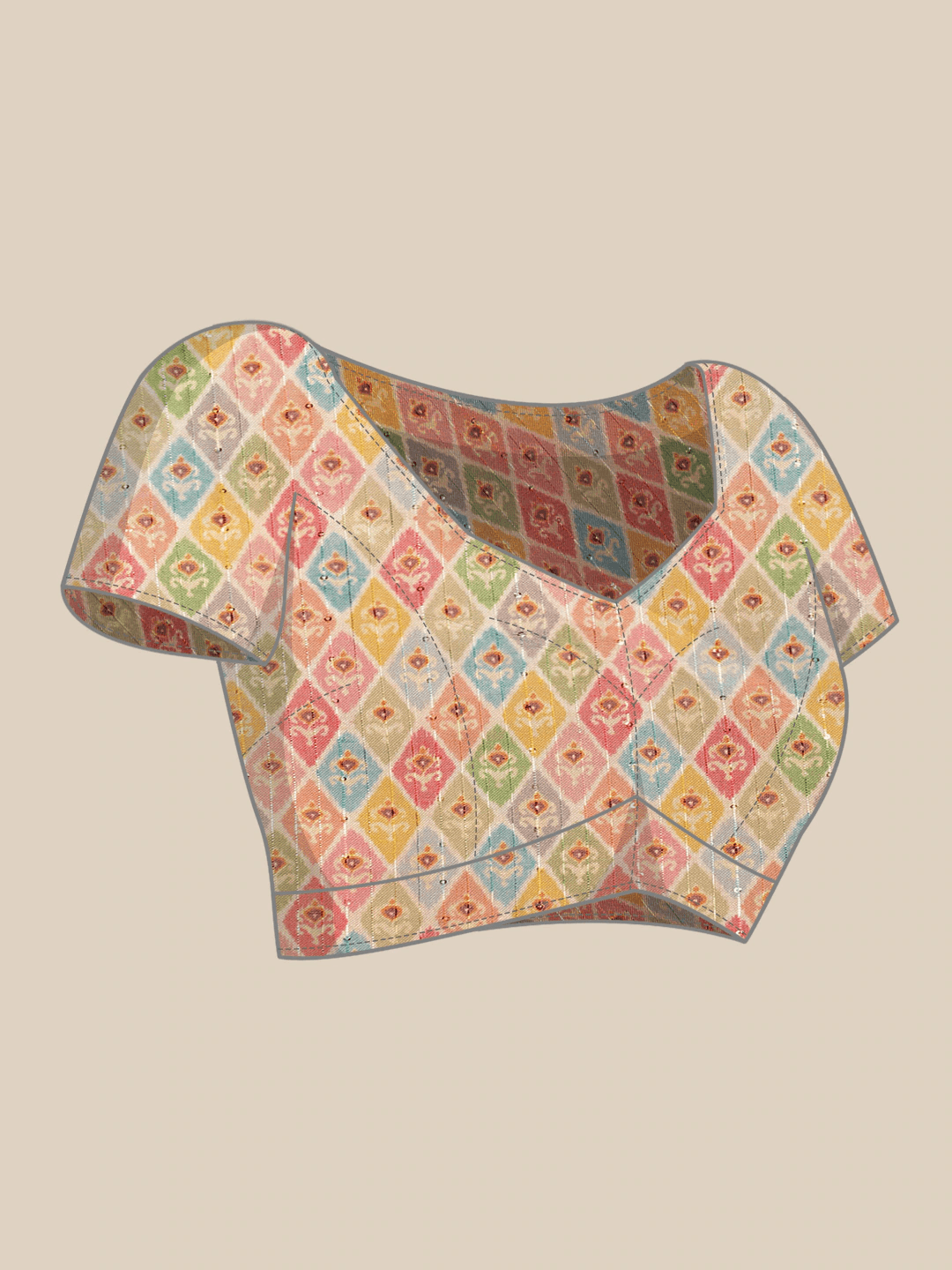 Soft Linen Kalamkari Block Print Sarees