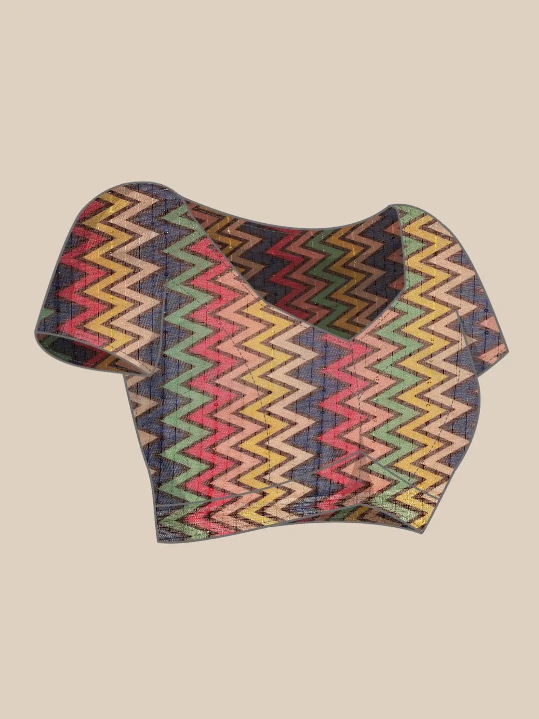 Soft Linen Kalamkari Block Print Party Wear Saree