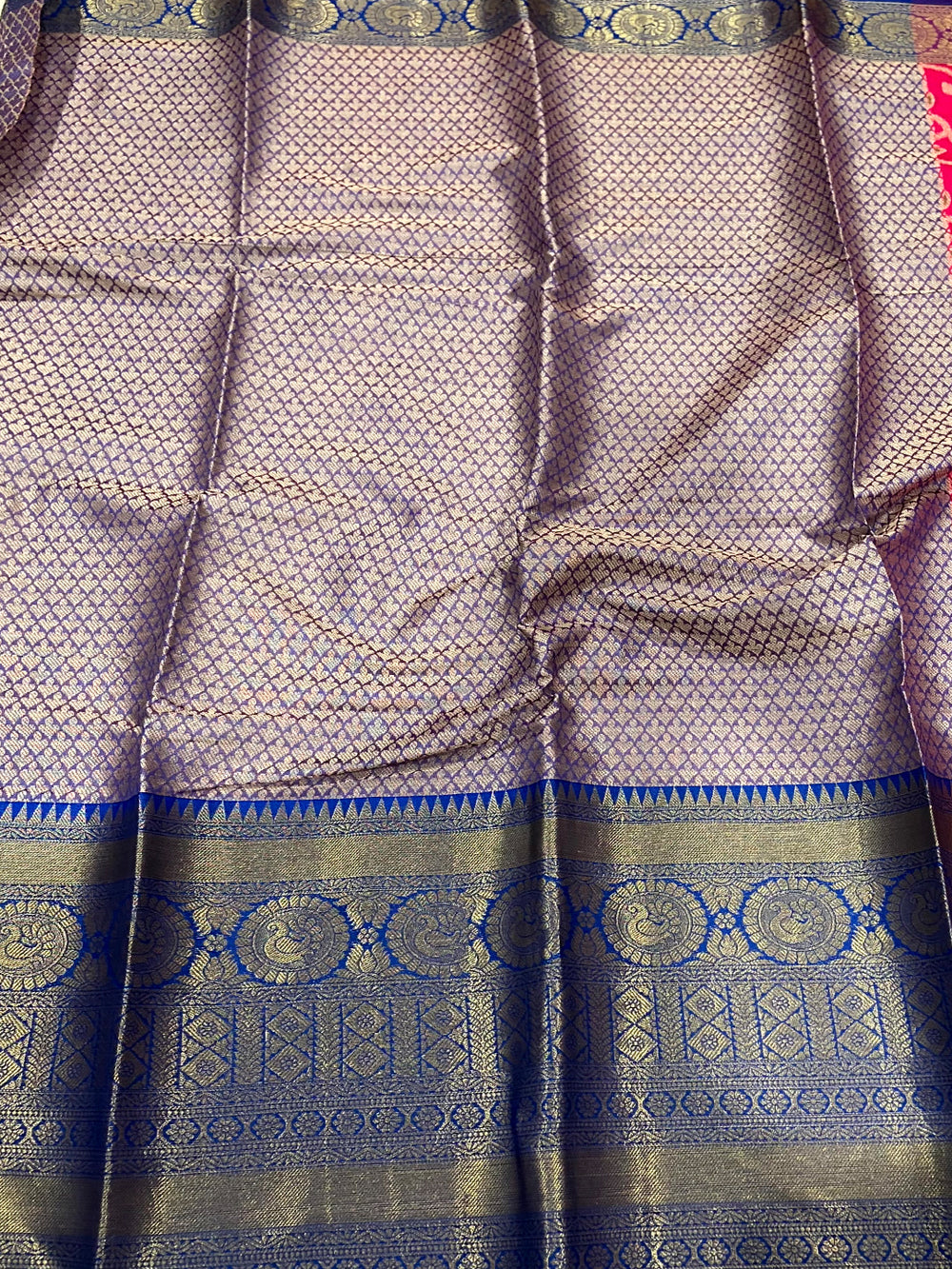 Magenta Minakari Ikkat Saree