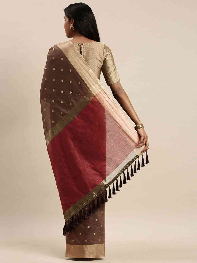 Banarasi Silk Saree With Woven Design And Zari Work